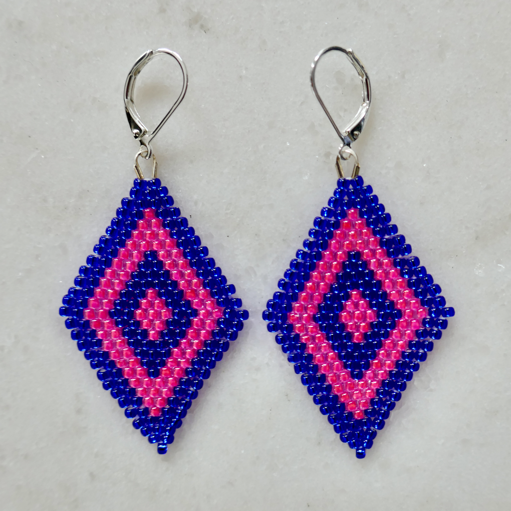 Bright Lights - Glass Bead Earrings - Medium