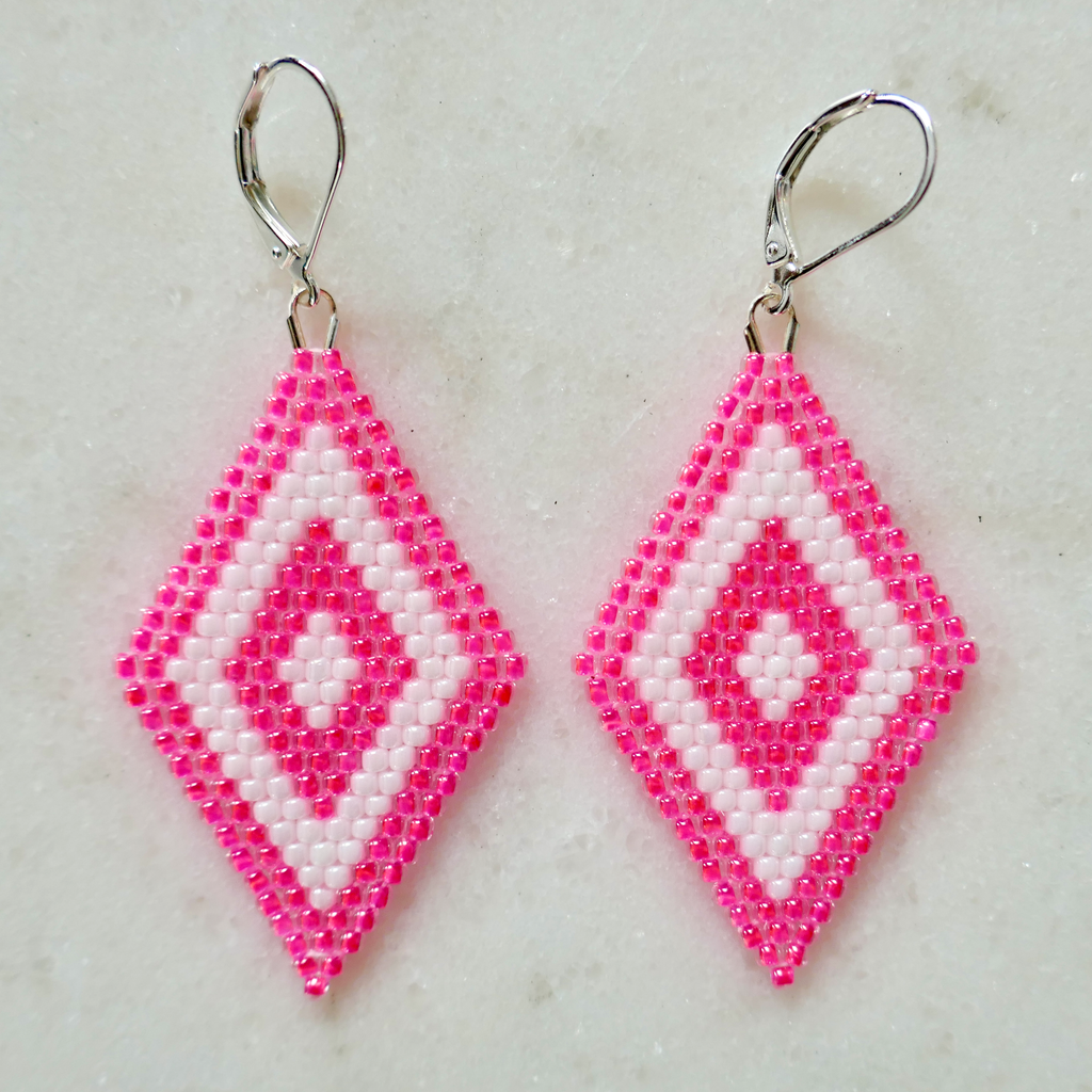 Hi Viz - Glass Bead Earrings - Medium