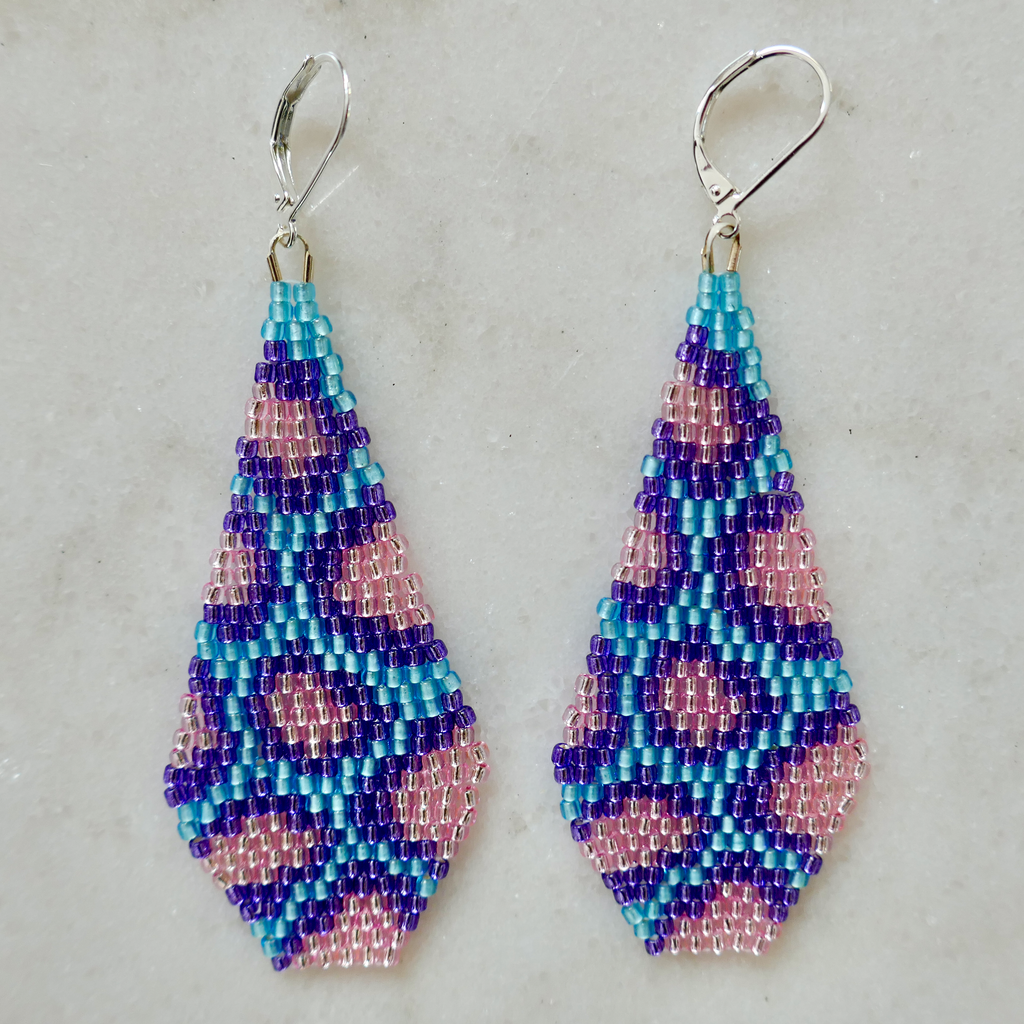 Pastel Animalia - Glass Bead Earrings - Large