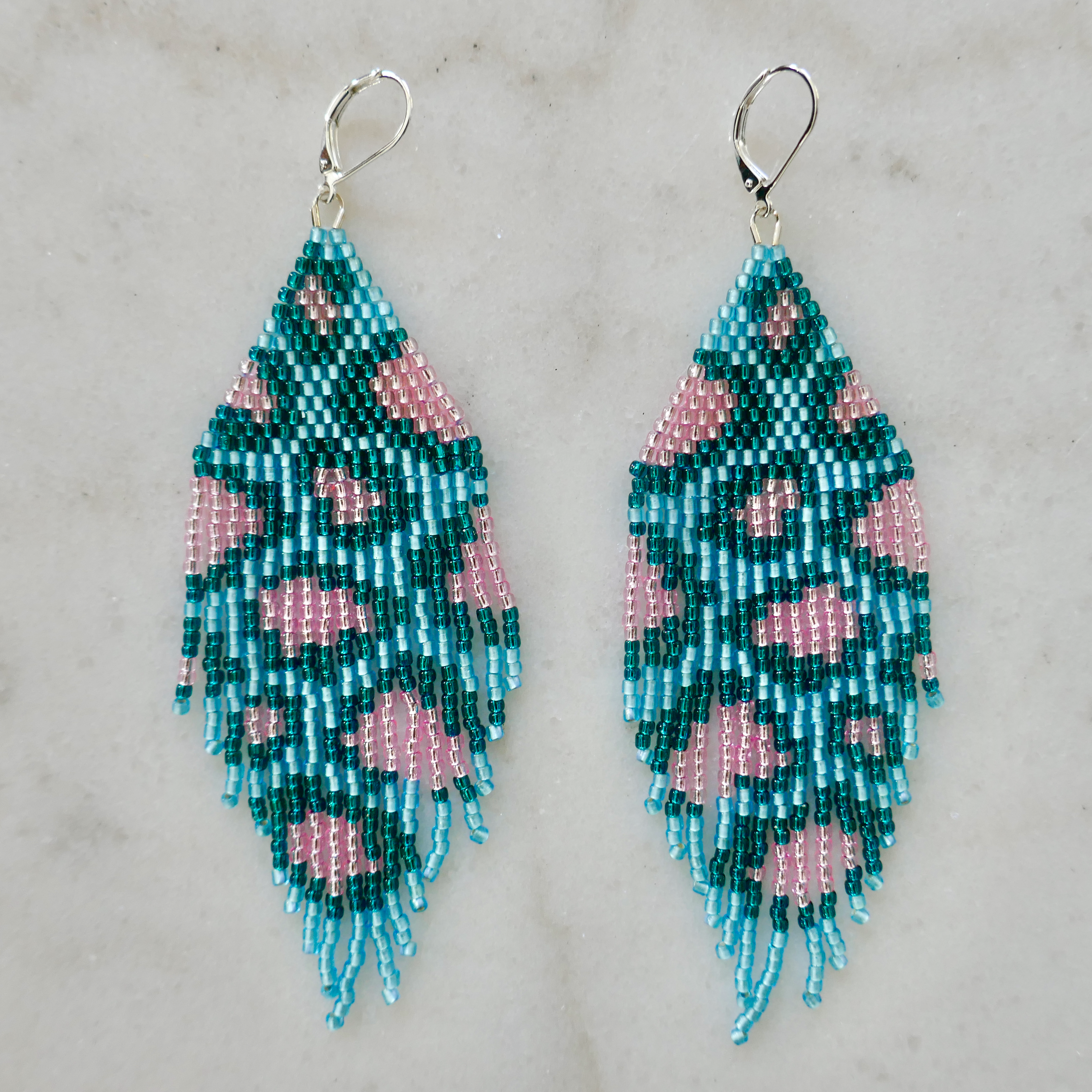 Ocean Bloom Animalia - Glass Bead Earrings - Large