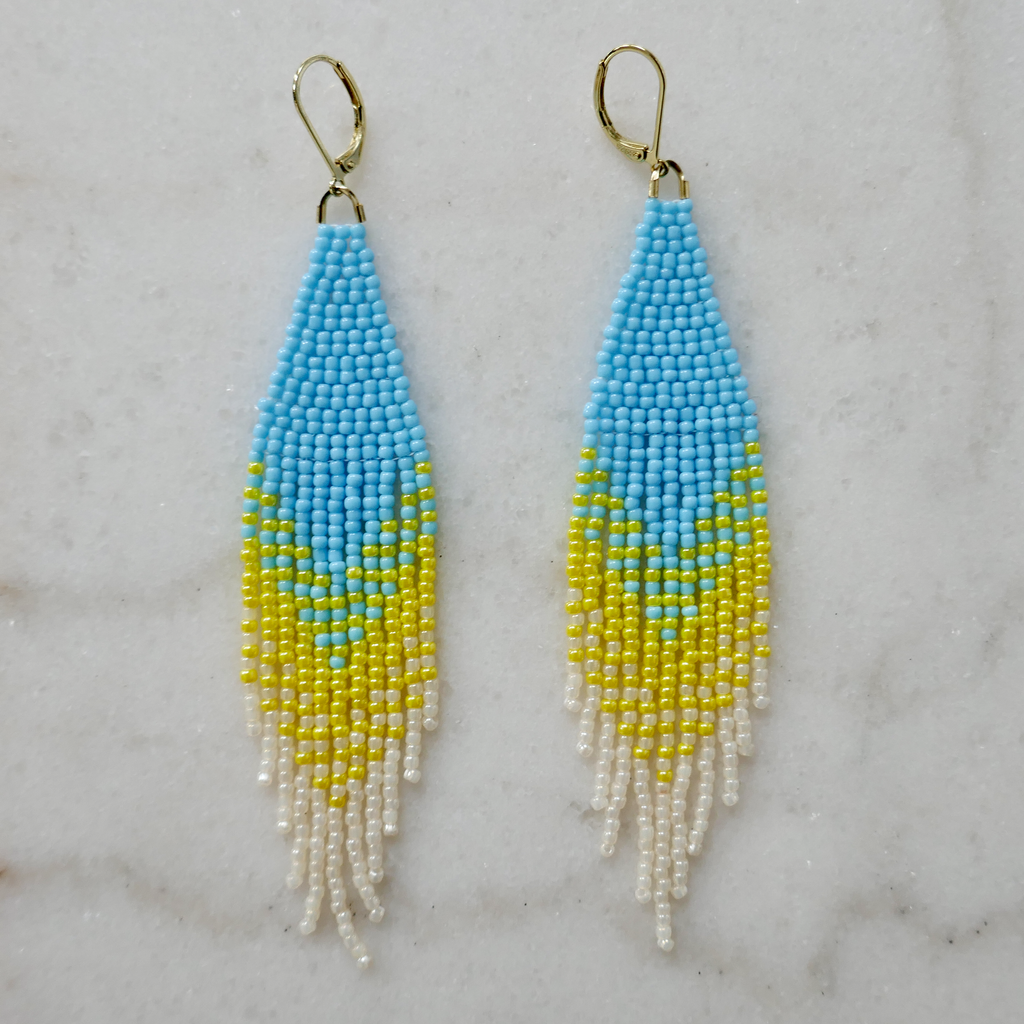 Sunny Day - Glass Bead Earrings - Medium