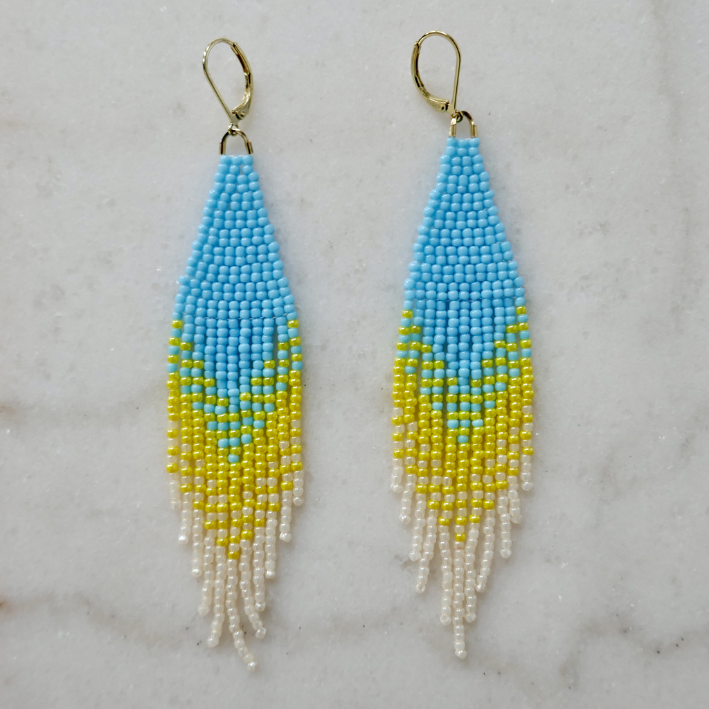 Sunny Day - Glass Bead Earrings - Medium