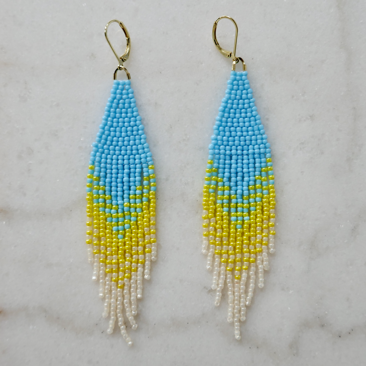 Sunny Day - Glass Bead Earrings - Medium