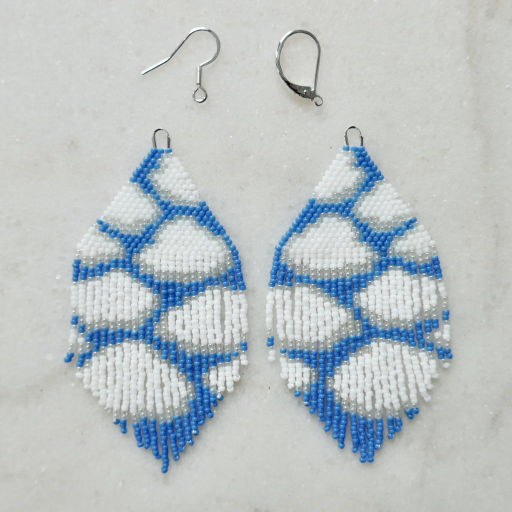 Day Dream - Glass Micro Bead Earrings - Large