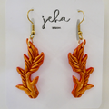 Shimmer Goldfish - Polymer Clay Dangle Earrings
