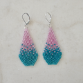 Sparkling Ocean - Glass Bead Earrings - Medium