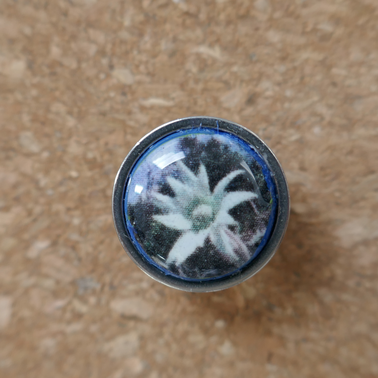 Flannel Flower - Bezel Stud Earrings