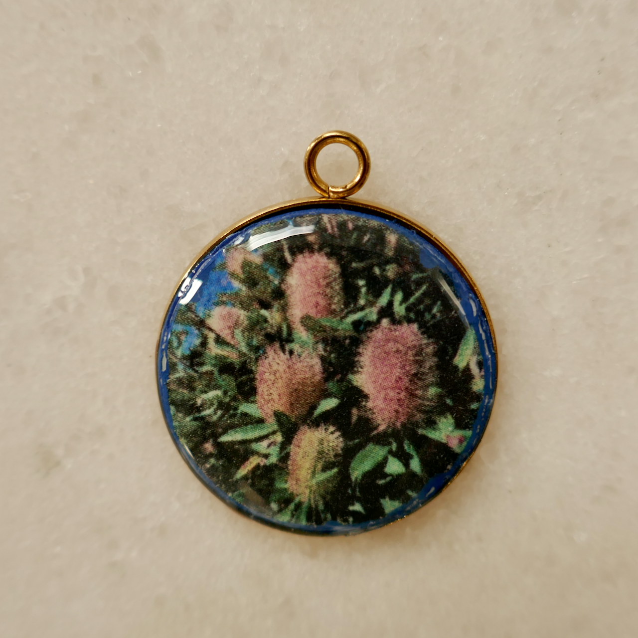 Banksias - Bezel Necklace - Gold