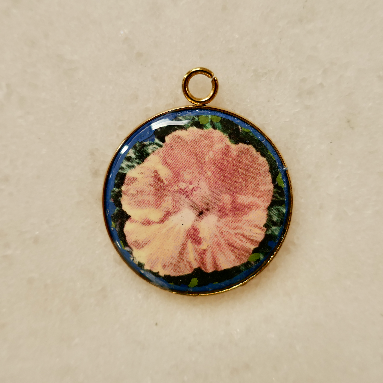Yellow Hibiscus - Bezel Necklace
