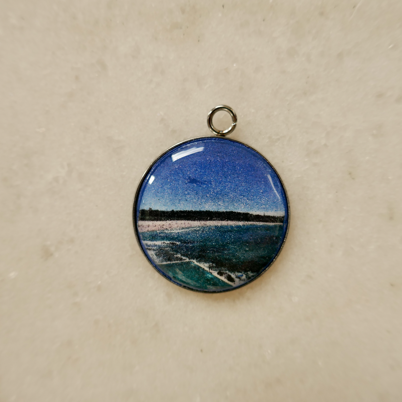 Bondi Beach Icebergs - Bezel Necklace