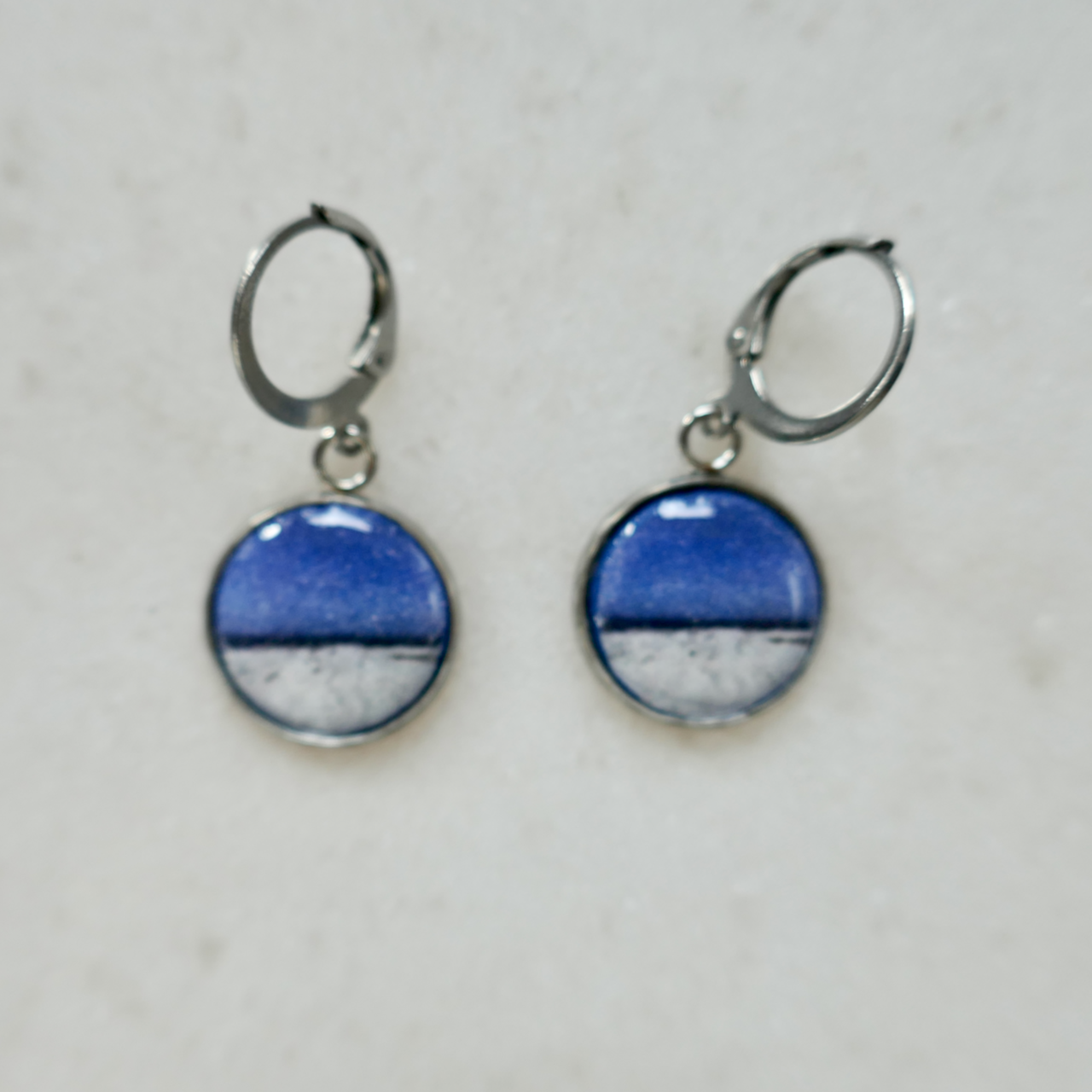 Cape Solander - Bezel Dangle Earrings