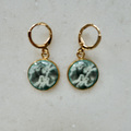 Aitutaki Coral - Bezel Dangle Earrings (Copy)