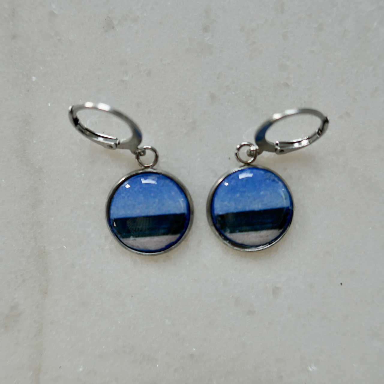 Bondi Beach - Bezel Dangle Earrings