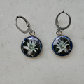 Flannel Flowers - Bezel Dangle Earrings