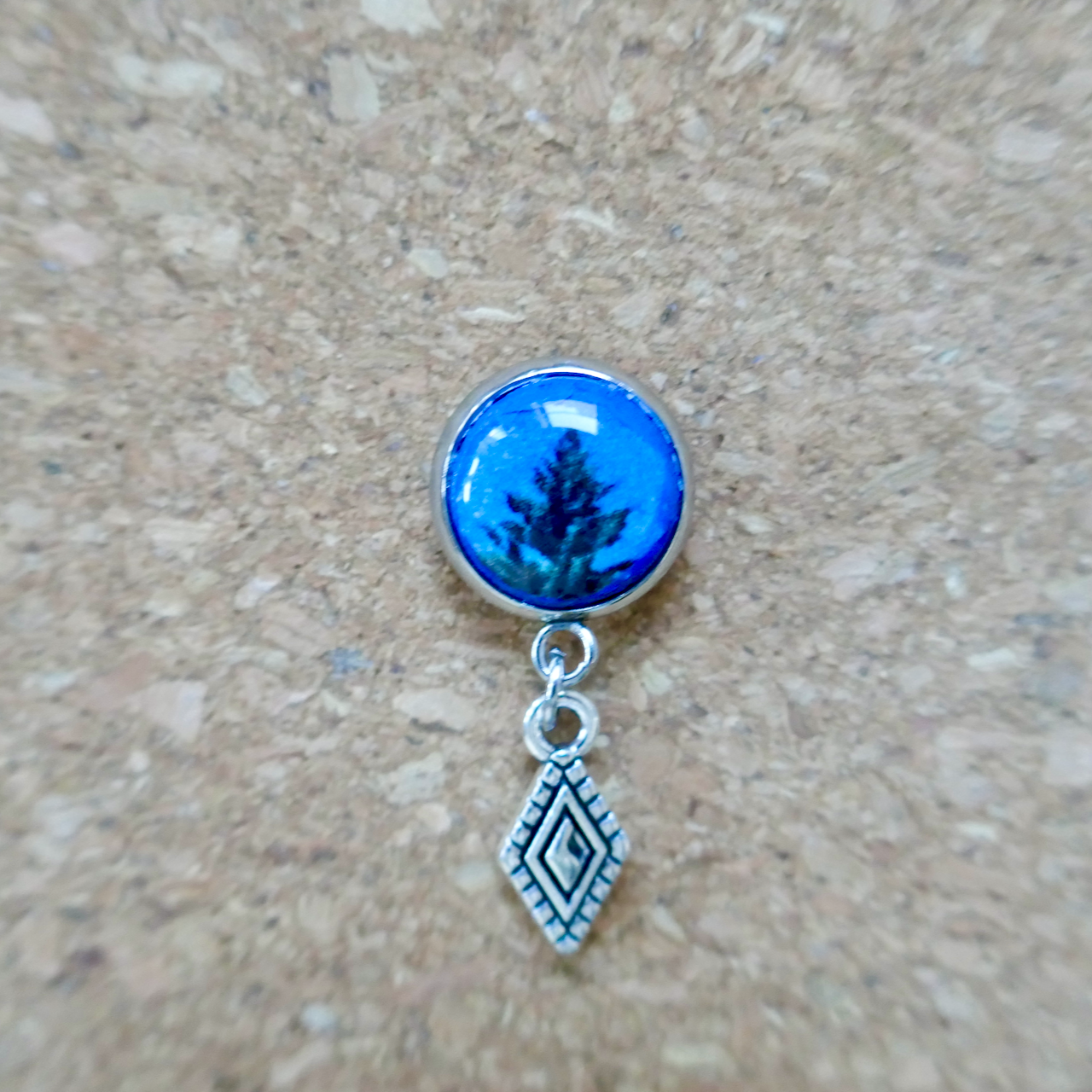 Bondi Conifer - Bezel Dangle Stud Earrings