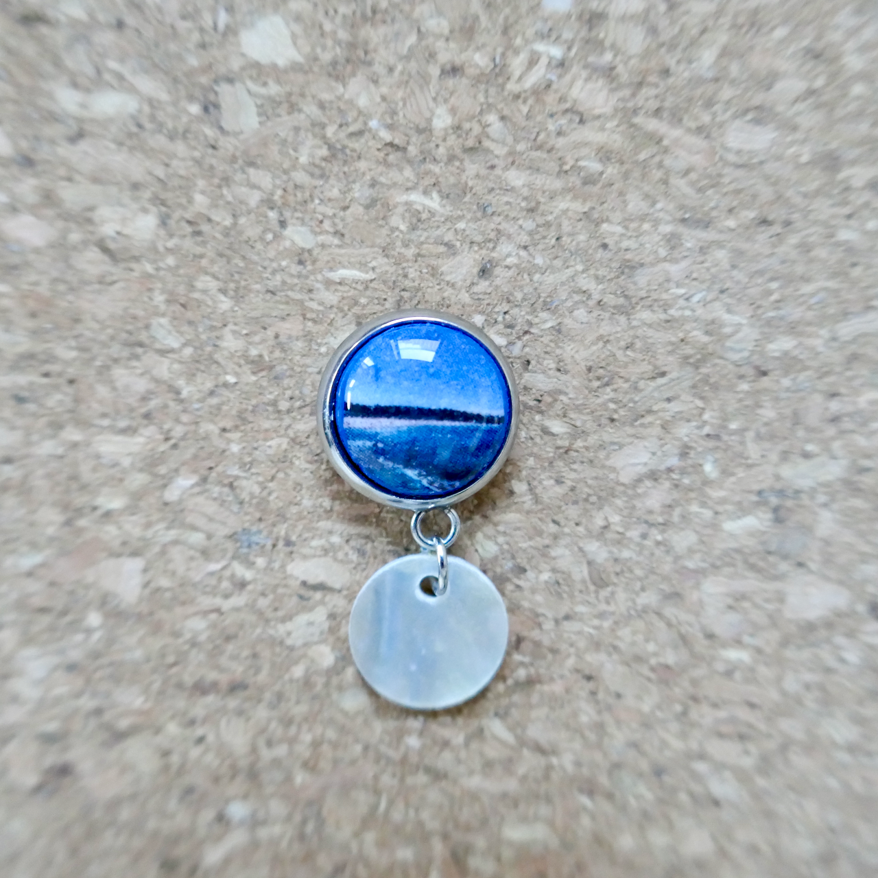 Bondi Beach Icebergs - Bezel Dangle Stud Earrings