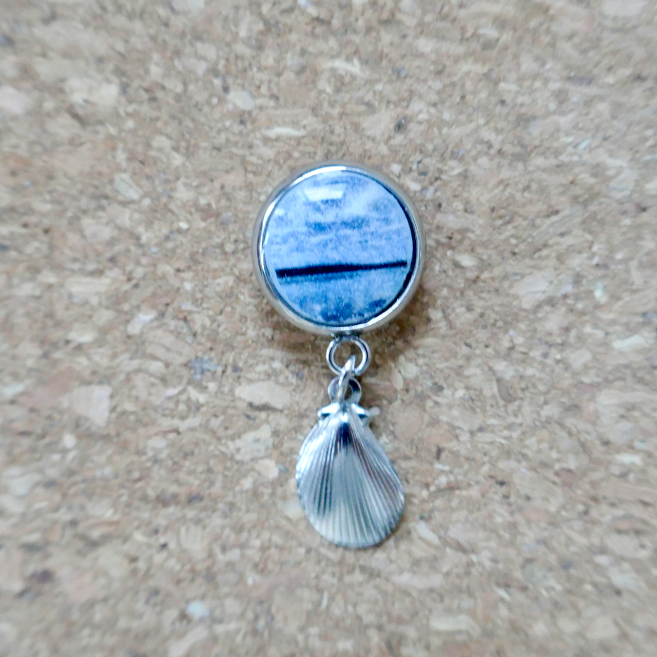 Lake Macquarie - Bezel Dangle Stud Earrings