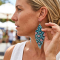 Ocean Bloom Animalia - Glass Bead Earrings - Large